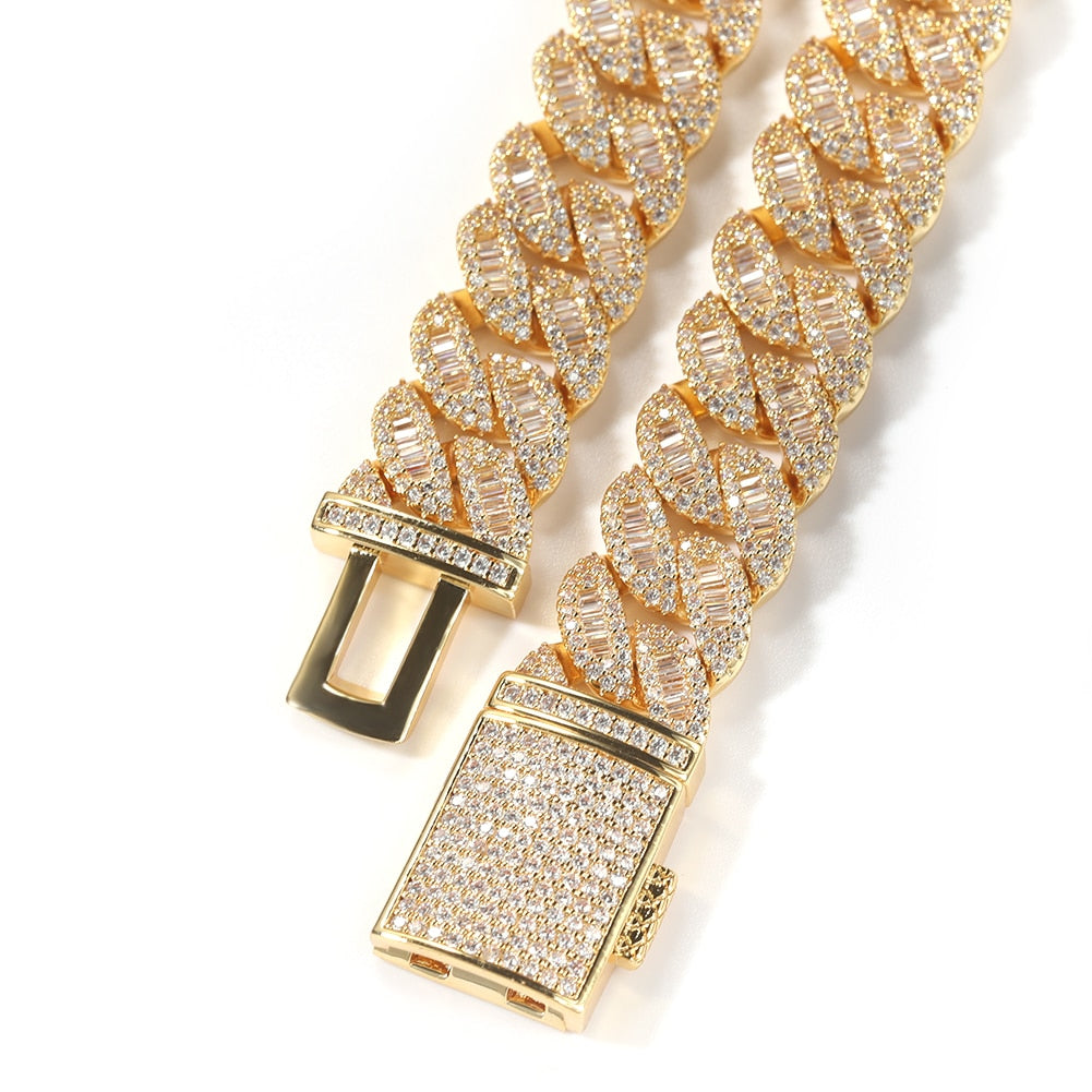 THE BLING KING Moon Square Buckle Zirconia Tennis Lovely Top Quality Hiphop Necklace Luxury Full Iced Out CZ Jewelry