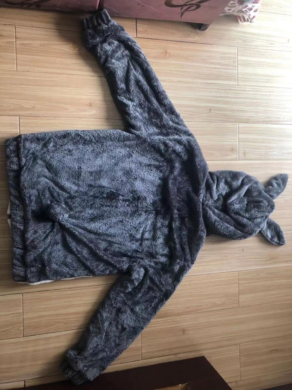 Anime Totoro jacket Autumn Winter men women Double flannel warm Plush hooded coat Couple cosplay Fleece outerwear With Ear S-6XL