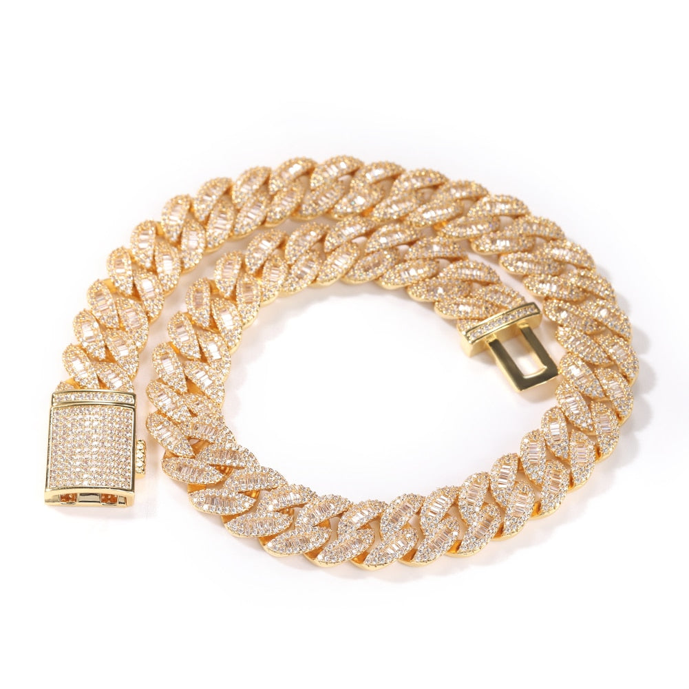 THE BLING KING Moon Square Buckle Zirconia Tennis Lovely Top Quality Hiphop Necklace Luxury Full Iced Out CZ Jewelry