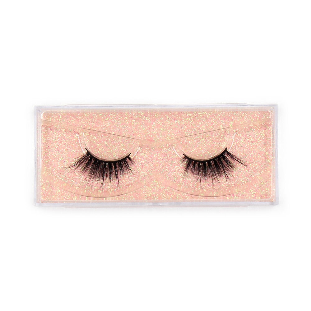 LEHUAMAO Fluffy Mink Lashes Short Wispy Natural Eyelashes 15mm-18mm Hamdmade Real 3D Mink Eyelashes Makeup False Lashes