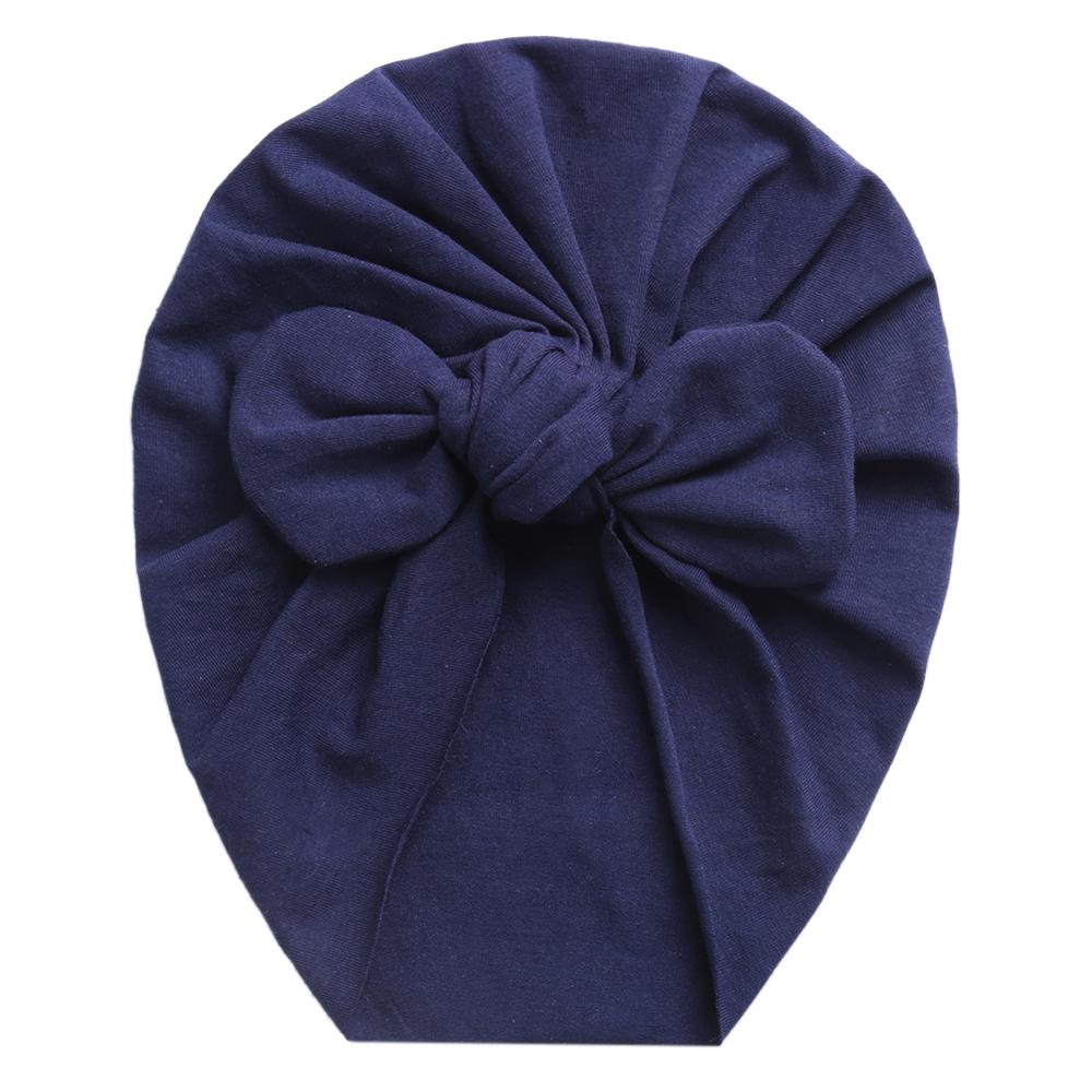 Solid Baby Cotton Beanies Cute Bear Ear Bowknot Turban Hats Sweet Soft 0-4T Elastic Caps for Newborn Baby Boy Girls Headwraps