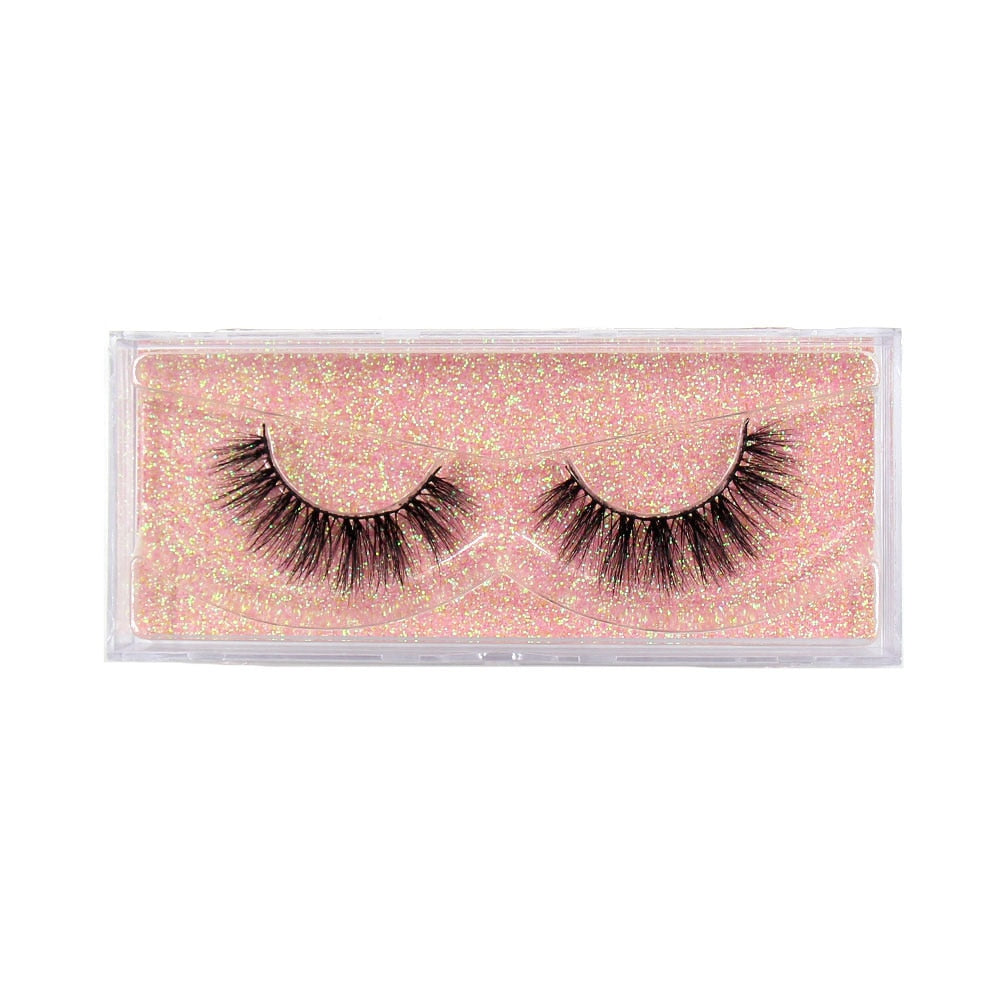 LEHUAMAO Fluffy Mink Lashes Short Wispy Natural Eyelashes 15mm-18mm Hamdmade Real 3D Mink Eyelashes Makeup False Lashes