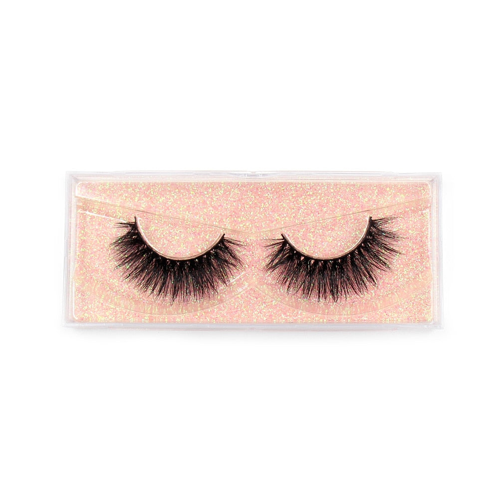LEHUAMAO Fluffy Mink Lashes Short Wispy Natural Eyelashes 15mm-18mm Hamdmade Real 3D Mink Eyelashes Makeup False Lashes