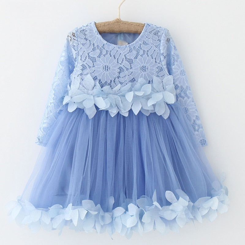 Humor Bear Girls Floral Dress  NEW Baby Girls Dress Party College Style Lapel Princess Dress Fashion Kids Children Clothing