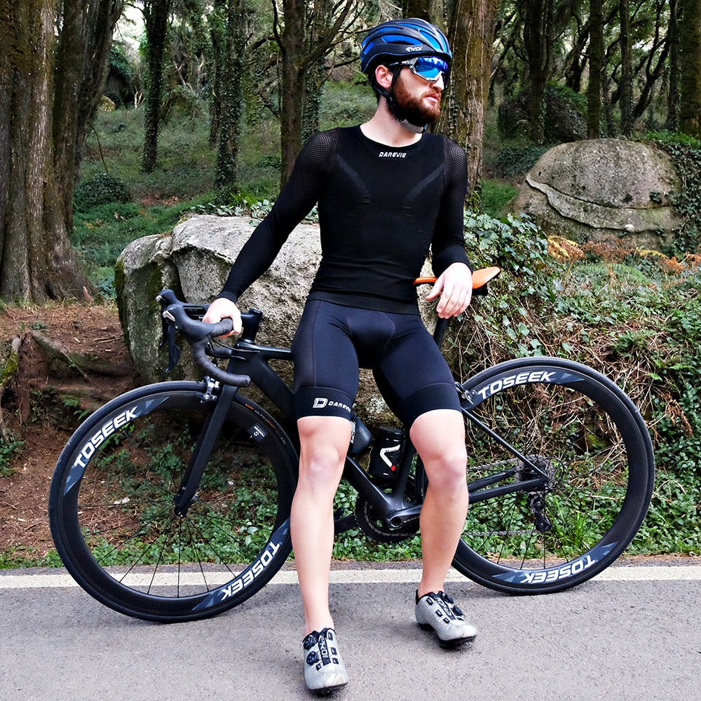 DAREVIE Cycling Vest Compression Seamless First Layer Man 4 Way Strech Undershirt Cycling Fitness GYM Men Wome Cycling Underwear