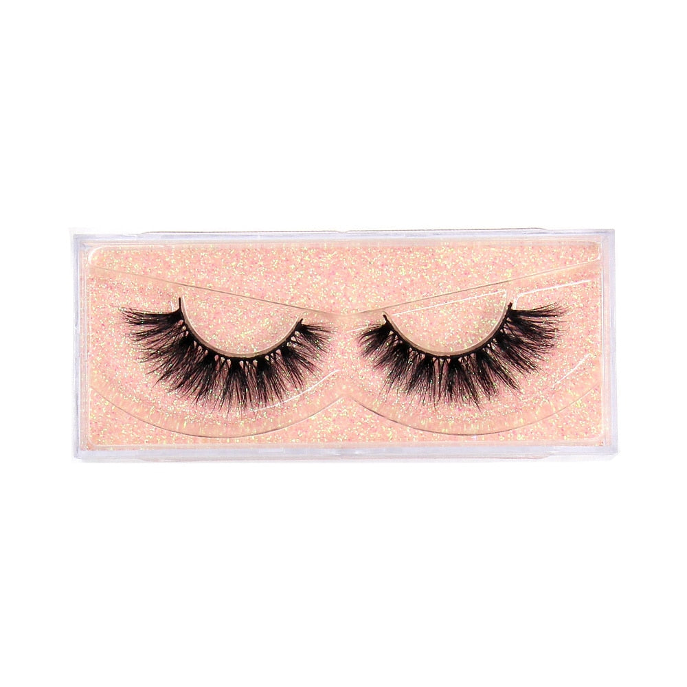 LEHUAMAO Fluffy Mink Lashes Short Wispy Natural Eyelashes 15mm-18mm Hamdmade Real 3D Mink Eyelashes Makeup False Lashes