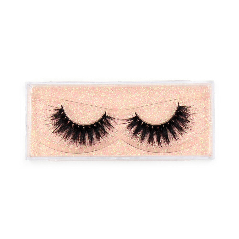 LEHUAMAO Fluffy Mink Lashes Short Wispy Natural Eyelashes 15mm-18mm Hamdmade Real 3D Mink Eyelashes Makeup False Lashes