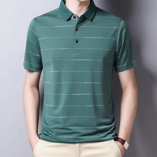 Ymwmhu 2022 New Arrival Polo Shirt Striped Short Sleeve Summer Cool Shirt Streetwear Fashion Male Polo Shirt Men Tops Clothes