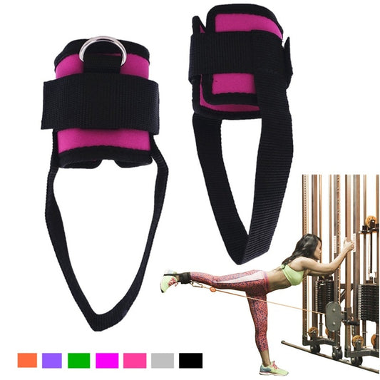 1 Pair Fitness Exercise Resistance Band Ankle Straps Cuff for Cable Machines Ab Leg Glute Training Home Gym Fitness Equipment