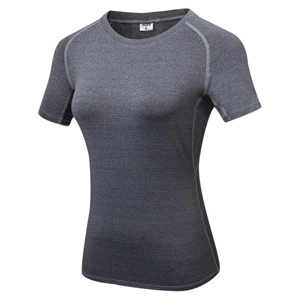 Gym T shirt Compression Tights Women's Sport Tshirt Quick Drying Rashguad Running Tops Fitness Tees Jogger Jogging Blouse Jersey