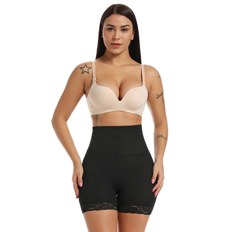 Womens Padded Shapewear Hip Enhancer Shorts High Waist Body Shaper Buttocks Pad Panties Butt Lifter Booty Waist Trainer Control