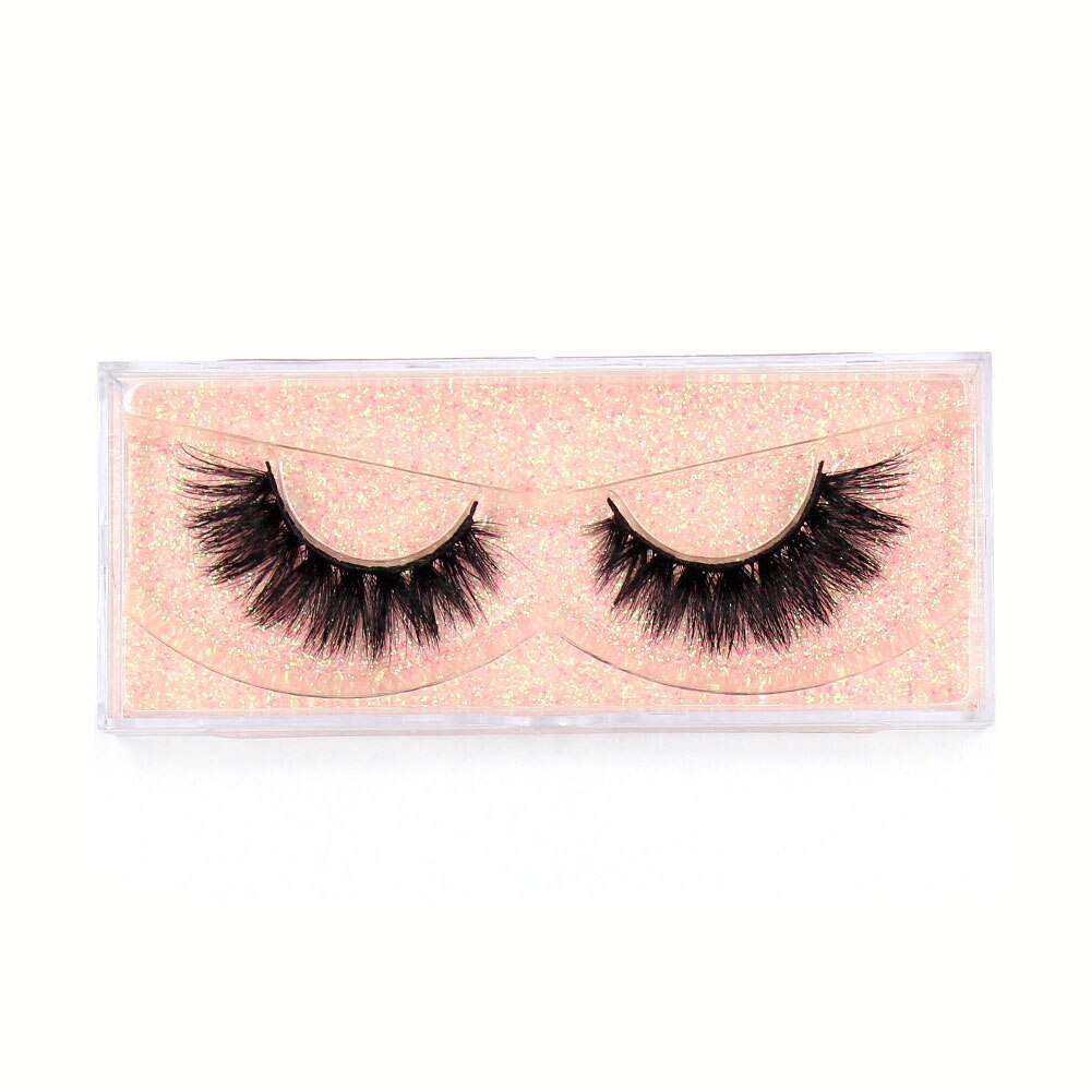 LEHUAMAO Fluffy Mink Lashes Short Wispy Natural Eyelashes 15mm-18mm Hamdmade Real 3D Mink Eyelashes Makeup False Lashes