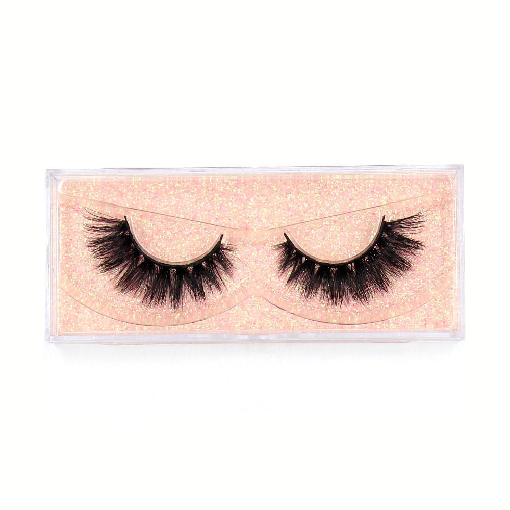 LEHUAMAO Fluffy Mink Lashes Short Wispy Natural Eyelashes 15mm-18mm Hamdmade Real 3D Mink Eyelashes Makeup False Lashes