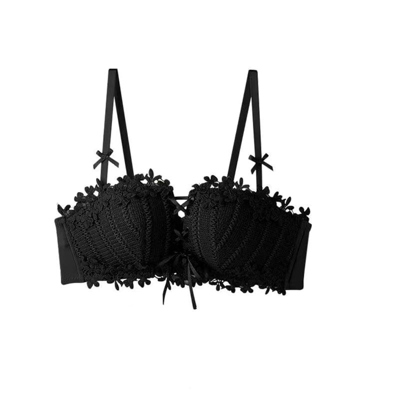 Floral Embroidery Bras for Women Tied Lingerie Seamless Bra Bralette Wireless Brassiere Female Underwear Intimates Sujetador