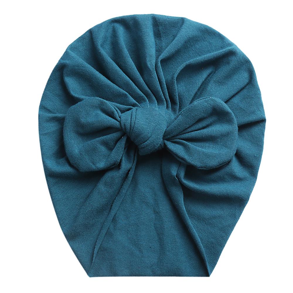 Solid Baby Cotton Beanies Cute Bear Ear Bowknot Turban Hats Sweet Soft 0-4T Elastic Caps for Newborn Baby Boy Girls Headwraps