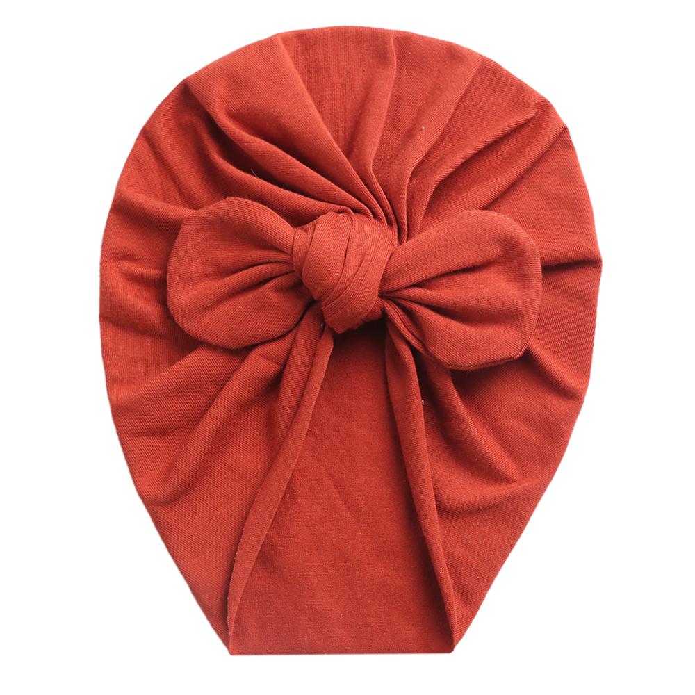 Solid Baby Cotton Beanies Cute Bear Ear Bowknot Turban Hats Sweet Soft 0-4T Elastic Caps for Newborn Baby Boy Girls Headwraps