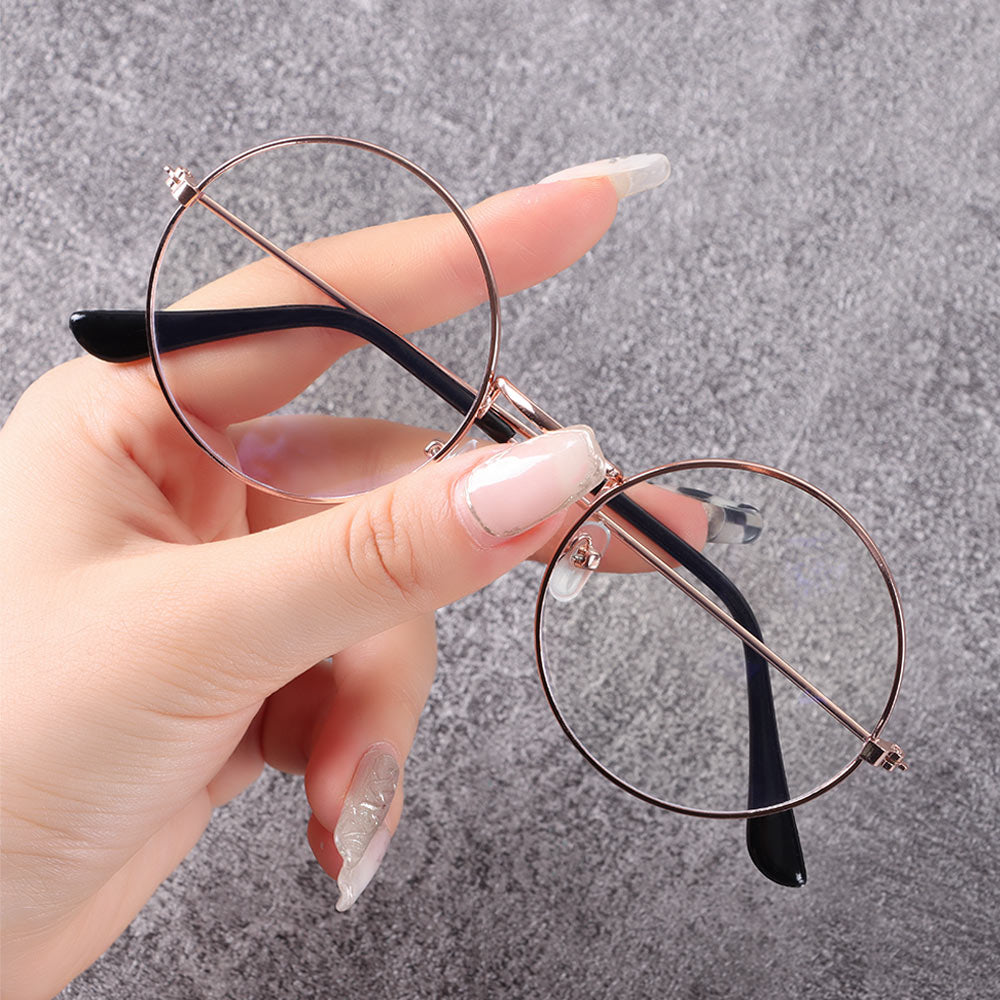 2022 Trends Women Office Anti Blue Light Oversized Computer Glasses Cat Eye Female Blue Blocking Big Size Eyeglasses Alloy Frame