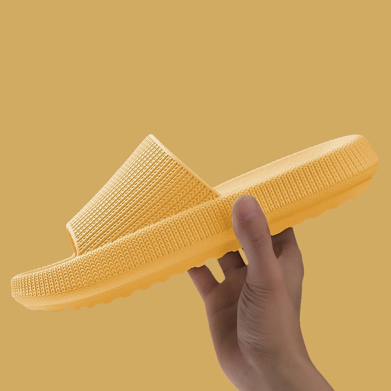 4cm Thick Platform Women&#39;s Slippers Summer Beach Eva Soft Slide Sandals Leisure Men Indoor Bathroom Shoes Anti-slip Dropshipping