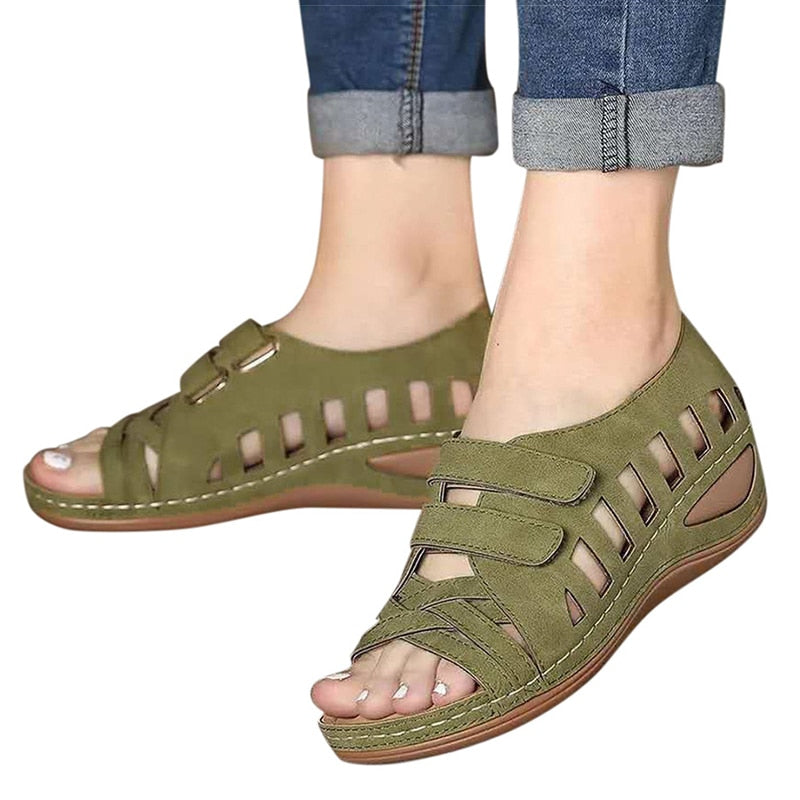 2022 Casual Heels Sandals Shoes Women Sandals Soft Wedges Shoes For Women Summer Sandals Female Wedge Sandalias Mujer