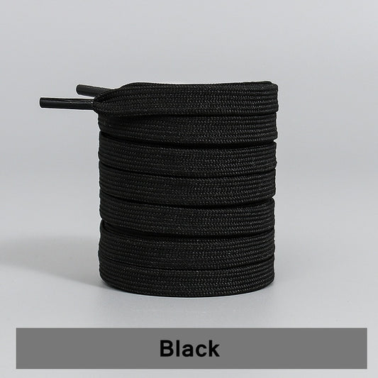 1 Pair Black White Shoe Laces Flat Double Woven Anti-slip Polyester Shoelaces Sports Casual White Shoes Classic Shoelace