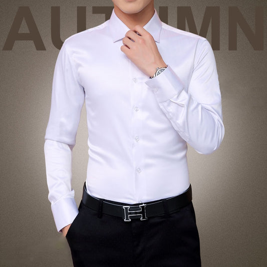 Plus Size 5XL 2022 New Men&#39;s Luxury Shirts Wedding Dress Long Sleeve Shirt Silk Tuxedo Shirt Men Mercerized Cotton Shirt