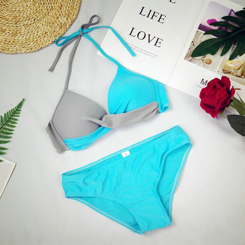 Sexy Bikini Push Up Swimwear Women Biquini Feminino 2022 Mujer Swimsuit Tanga Swimming Bathing Suit Bikinis Set 3XL