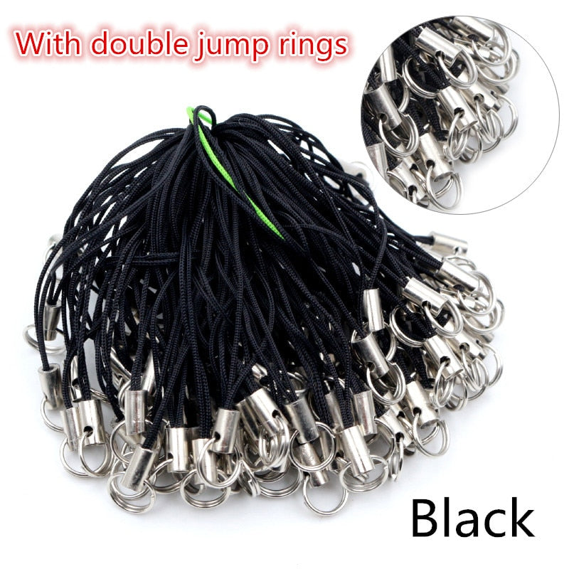 100pcs Lanyard Lariat Strap Cords Lobster Clasp Rope Keychains Hooks Mobile Set Charms Keyring Bag Accessories Key Ring