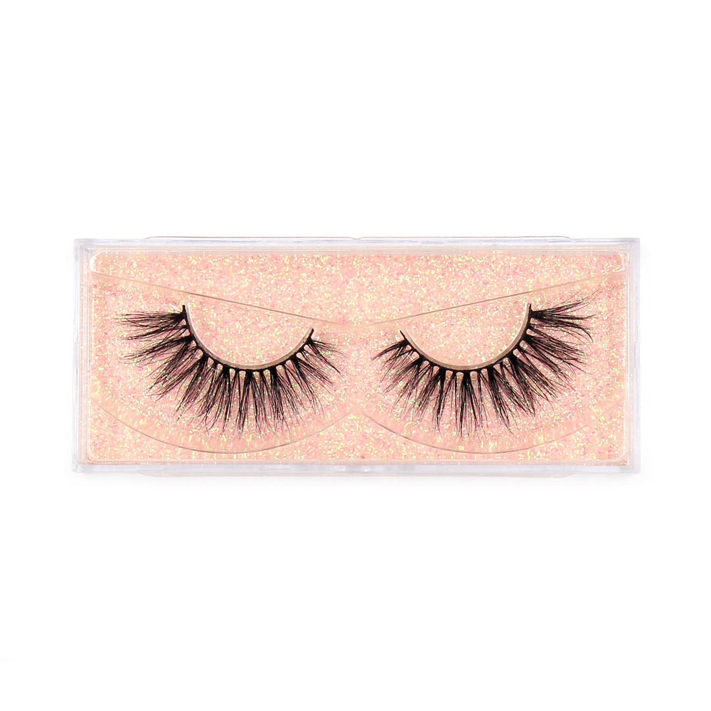 LEHUAMAO Fluffy Mink Lashes Short Wispy Natural Eyelashes 15mm-18mm Hamdmade Real 3D Mink Eyelashes Makeup False Lashes