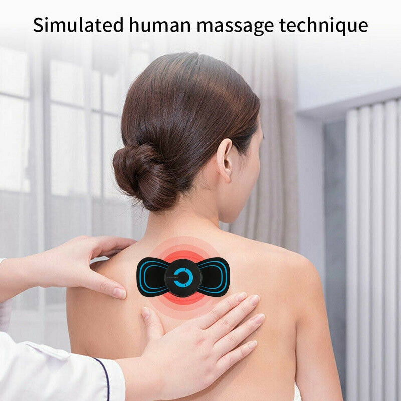 Mini Electric Neck Massager Pad Low Frequency Pulse Stimulator Stickers Shoulder Cervical Vertebra Muscle Relief Pain Massage