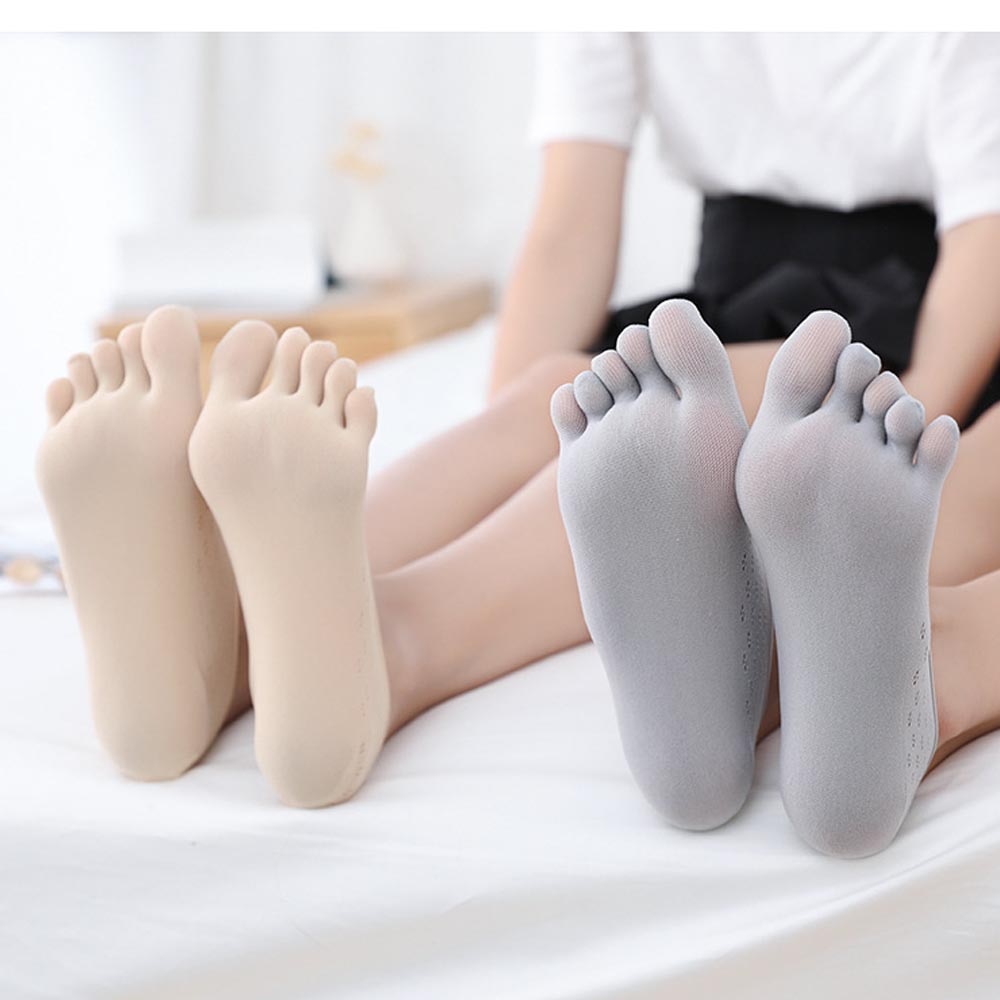 Fashion Summer Thin Toe Sock Slippers Women Lady invisible Silicone Anti-skid Five Finger Socks