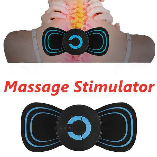 Mini Electric Neck Massager Pad Low Frequency Pulse Stimulator Stickers Shoulder Cervical Vertebra Muscle Relief Pain Massage