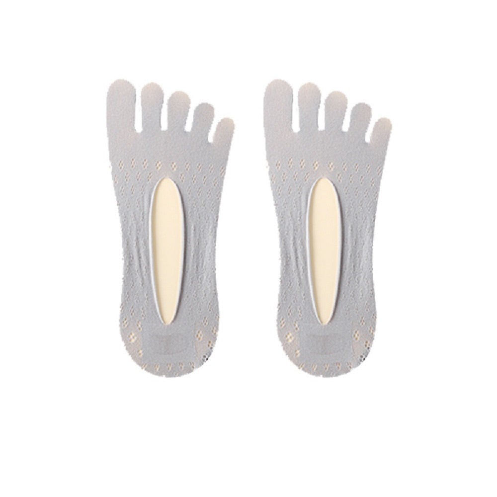 Fashion Summer Thin Toe Sock Slippers Women Lady invisible Silicone Anti-skid Five Finger Socks