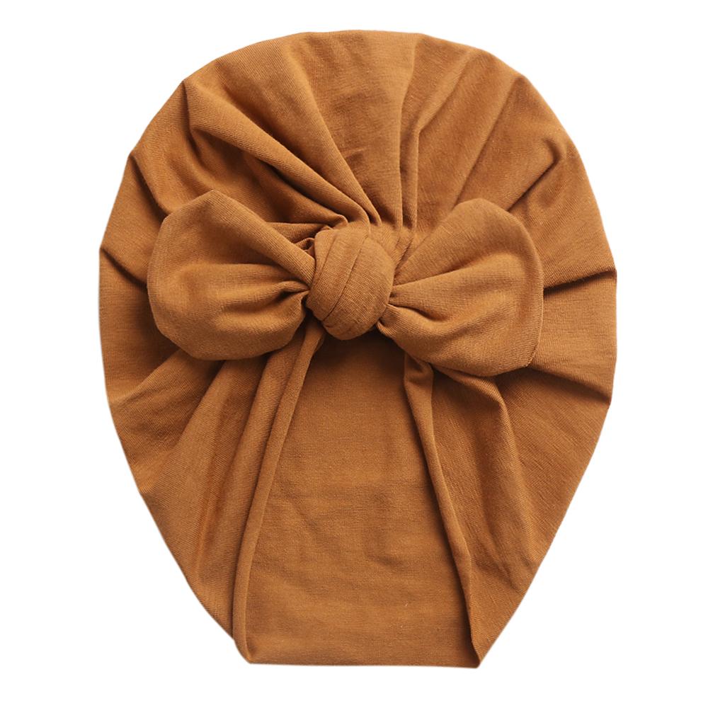 Solid Baby Cotton Beanies Cute Bear Ear Bowknot Turban Hats Sweet Soft 0-4T Elastic Caps for Newborn Baby Boy Girls Headwraps