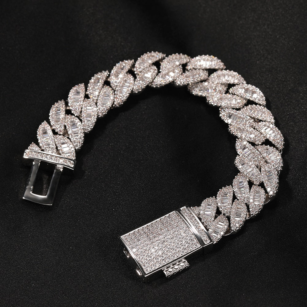 THE BLING KING Moon Square Buckle Zirconia Tennis Lovely Top Quality Hiphop Necklace Luxury Full Iced Out CZ Jewelry