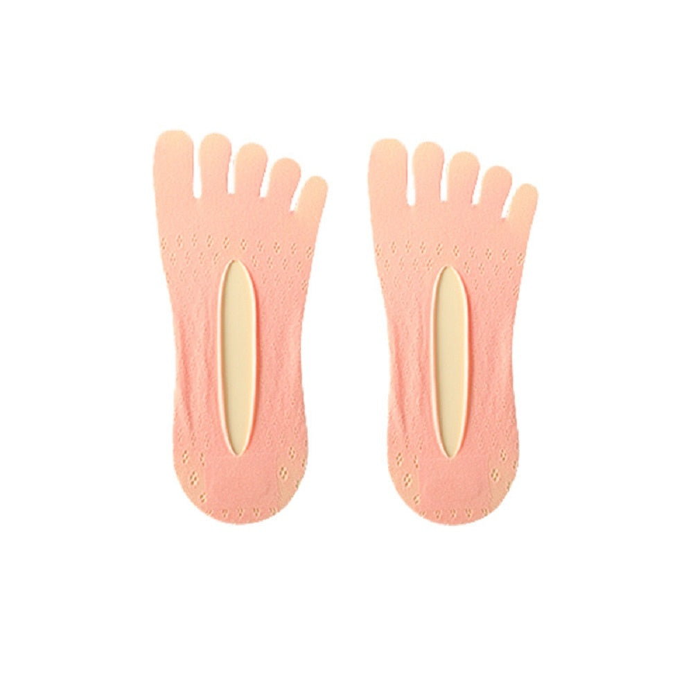 Fashion Summer Thin Toe Sock Slippers Women Lady invisible Silicone Anti-skid Five Finger Socks