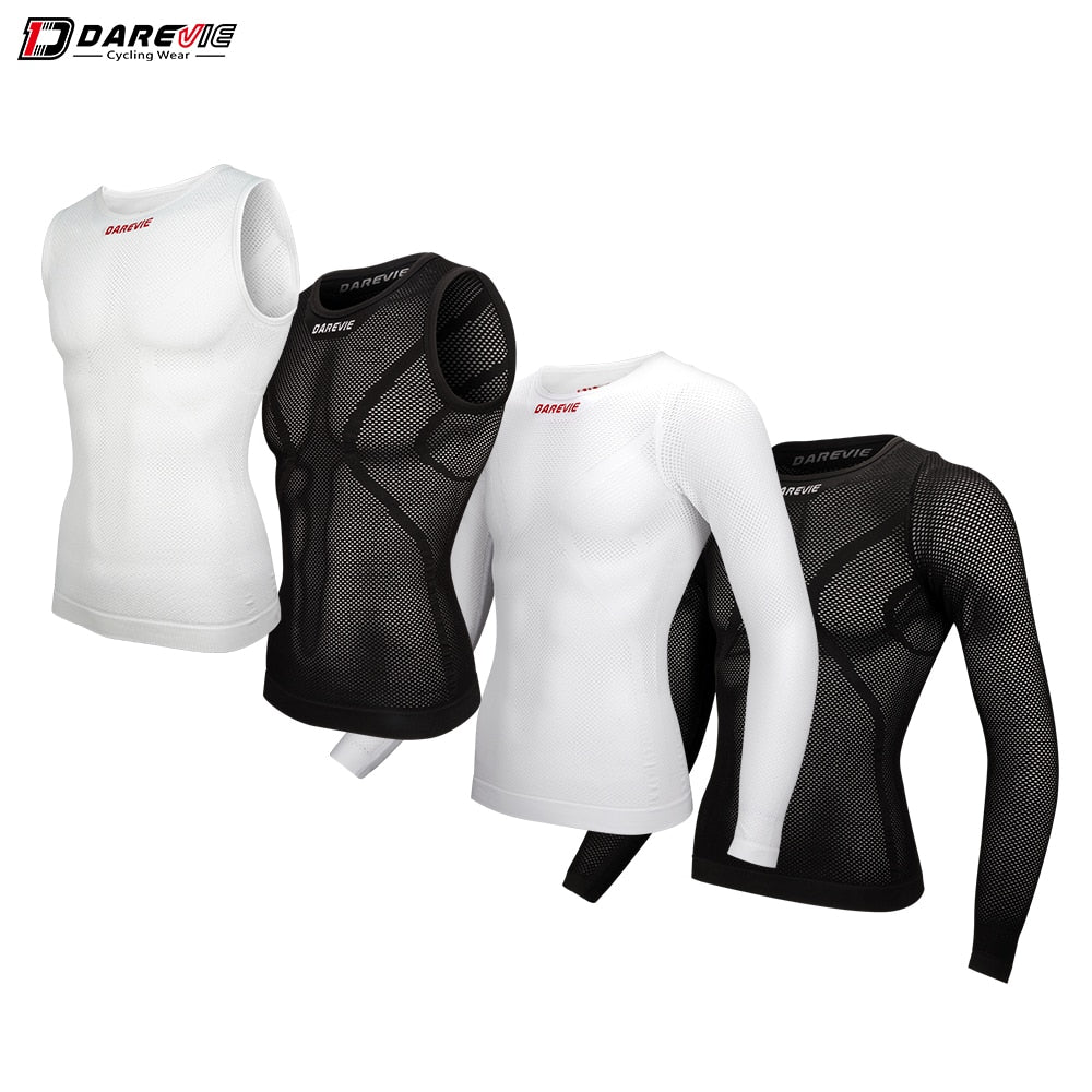 DAREVIE Cycling Vest Compression Seamless First Layer Man 4 Way Strech Undershirt Cycling Fitness GYM Men Wome Cycling Underwear