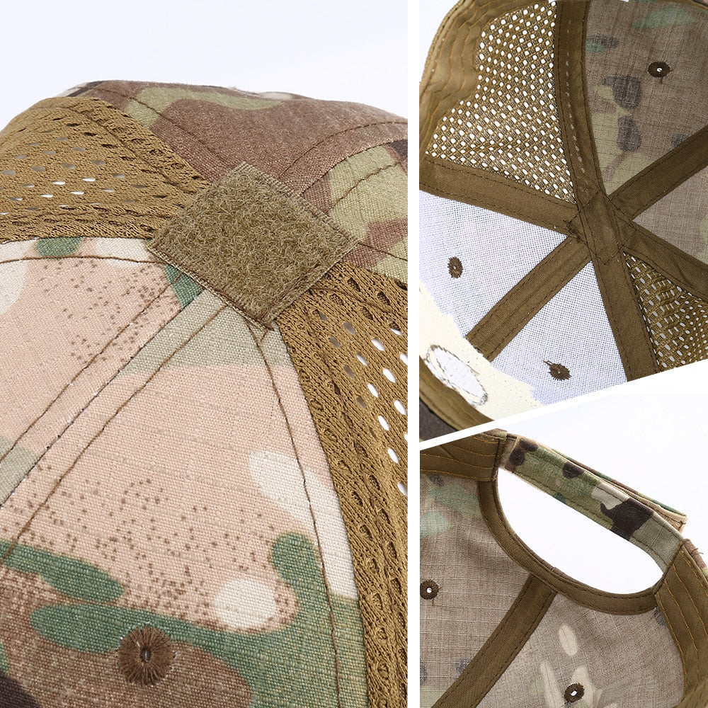 Military Baseball Caps Camouflage Tactical Army Combat Paintball Basketball Football Adjustable Classic Snapback Sun Hats Men