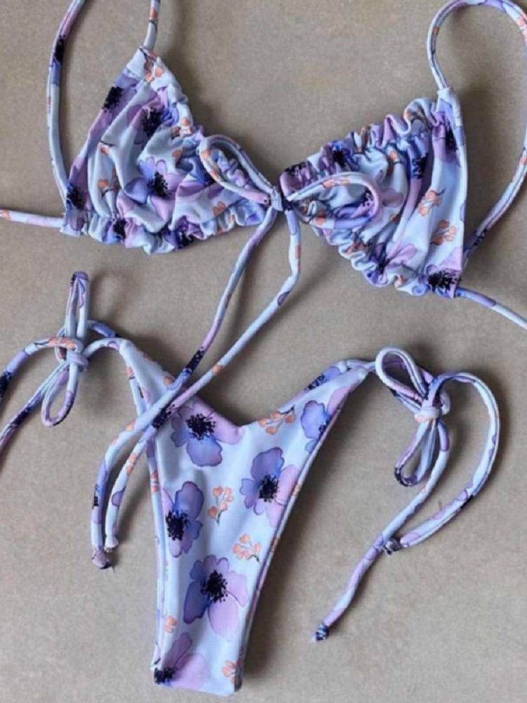 Sexy Micro Bikini 2021 Women Swimsuit Bandage Bikini Set Swimwear Female Halter Top Brazilian Bathing Suit Bather Biquini