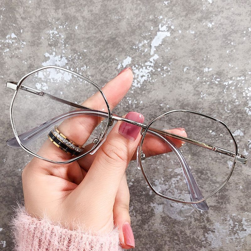 2022 Trends Women Office Anti Blue Light Oversized Computer Glasses Cat Eye Female Blue Blocking Big Size Eyeglasses Alloy Frame