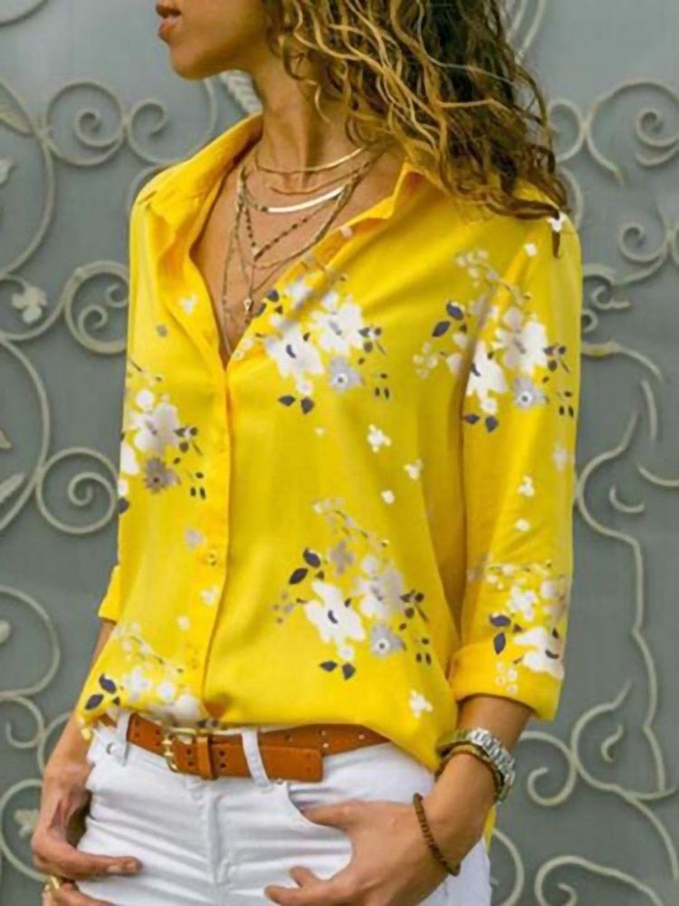 Long Sleeve Women Blouses 2022 Plus Size Turn-down Collar Blouse Shirt Casual Tops Elegant Work Wear Chiffon Shirts 5XL