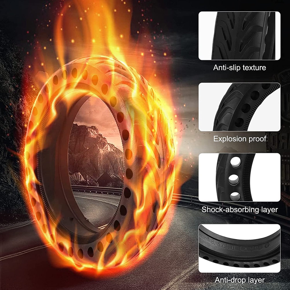 Solid Tire for Xiaomi M365 1S Pro 2 Electric Scooter 8.5&#39;&#39; Rubber Honeycomb Tyre for Mijia Mi Essential Scooter 8.5 inches Wheel