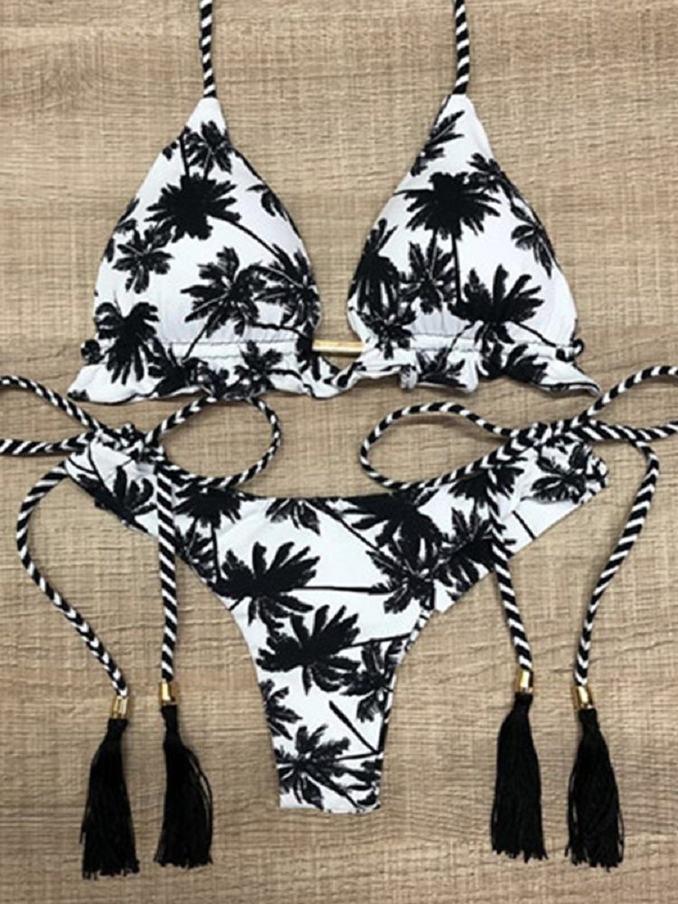 2019 Women Print Bikini Set Push-up Swimsuit New Summer Sexy Swimwear Triangle Bathing Suit Swimming Suit Biquini