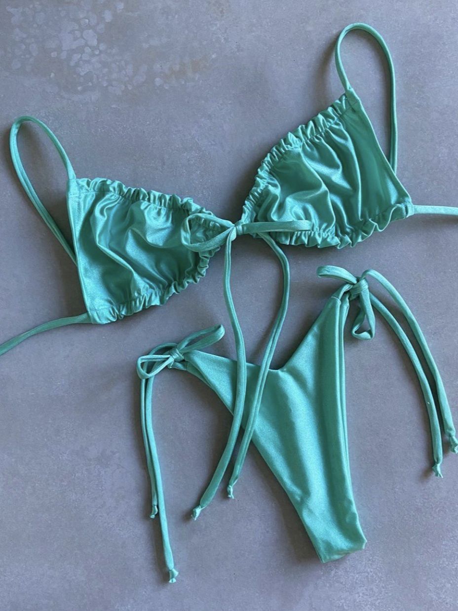 Sexy Micro Bikini 2021 Women Swimsuit Bandage Bikini Set Swimwear Female Halter Top Brazilian Bathing Suit Bather Biquini