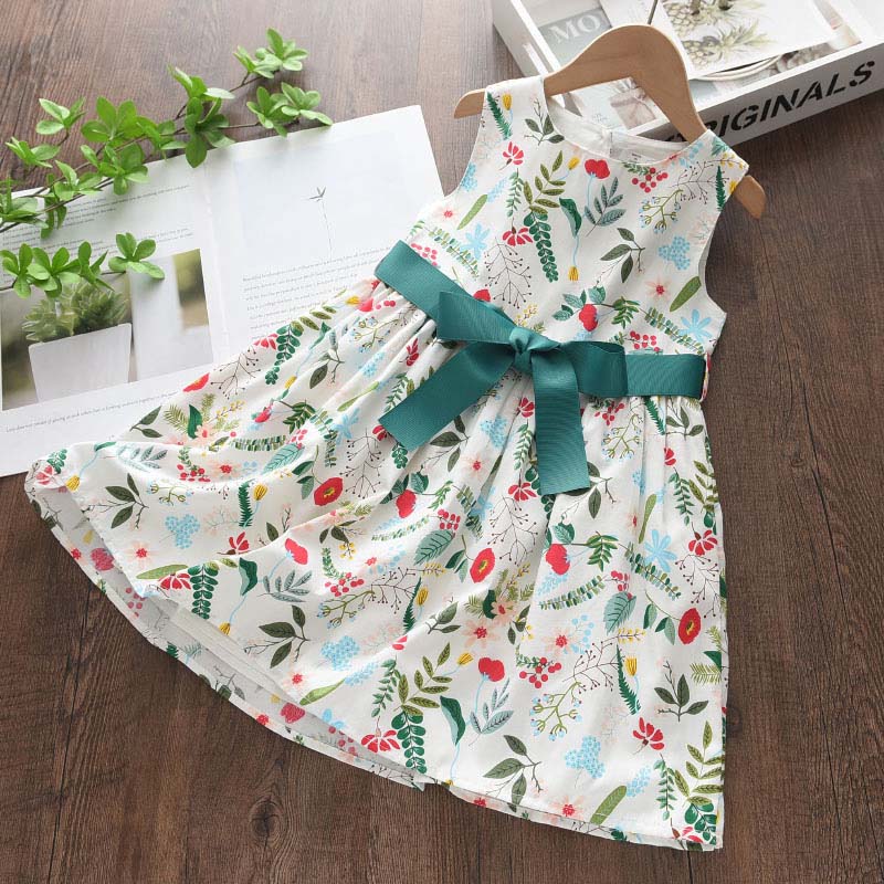 Bear Leader Floral Girls Dress Floral Kids Dresses Girls Princess Dress Children Clothes Girls Dress Casual Wear 3 7Y Vestido