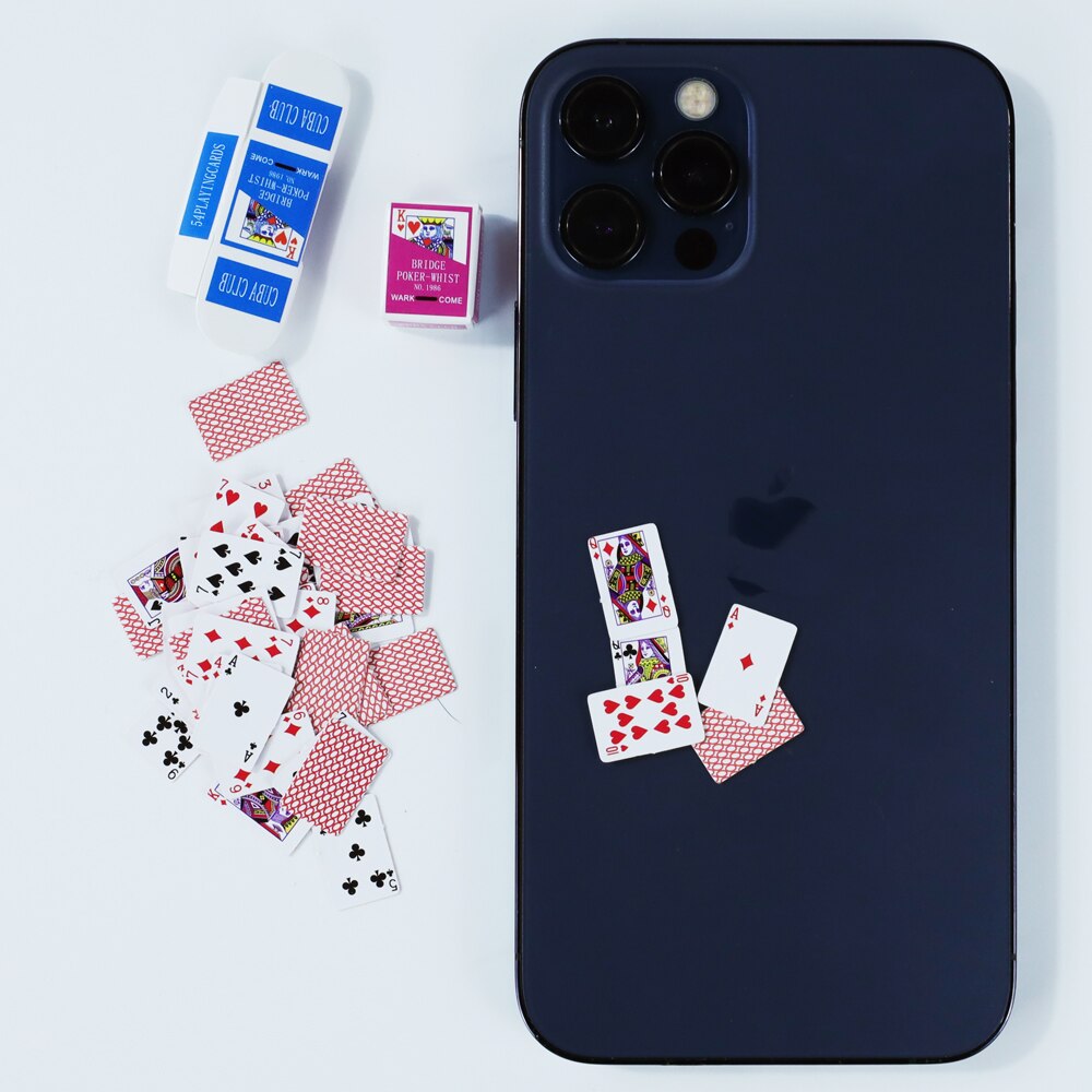 Cute MINI Miniature Games Poker Playing Cards15X11mm Miniature for Dolls Accessory Home Decoration High Quality Uno Card Game