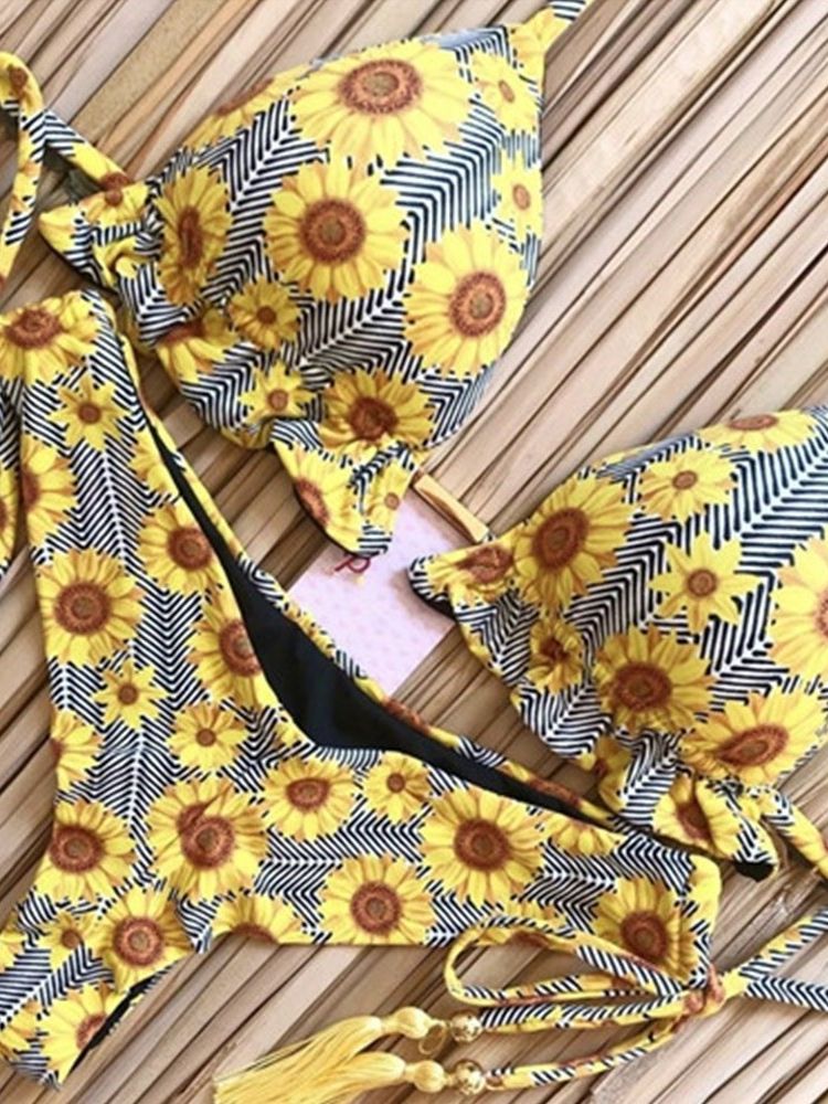 2019 Women Print Bikini Set Push-up Swimsuit New Summer Sexy Swimwear Triangle Bathing Suit Swimming Suit Biquini