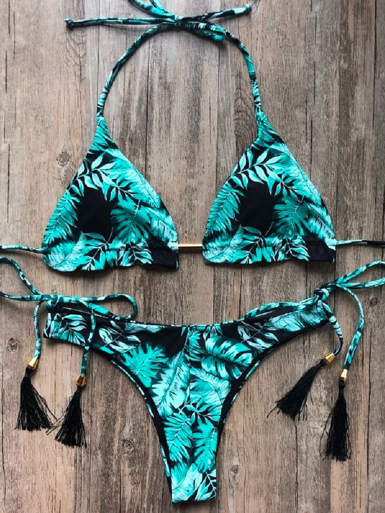 2019 Women Print Bikini Set Push-up Swimsuit New Summer Sexy Swimwear Triangle Bathing Suit Swimming Suit Biquini