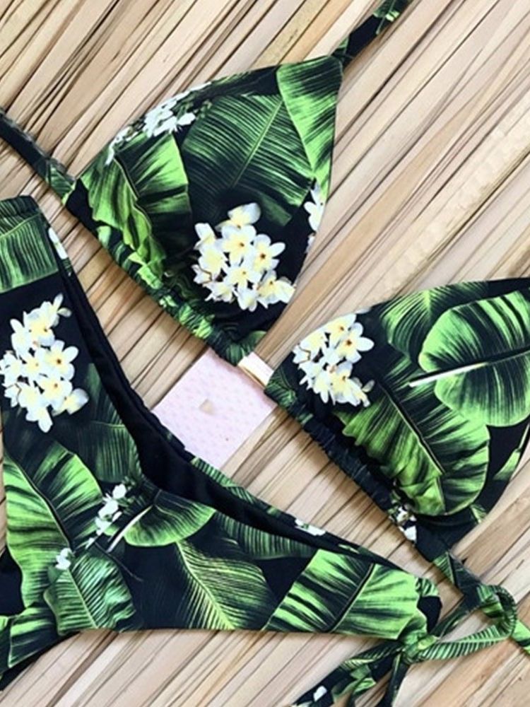 2019 Women Print Bikini Set Push-up Swimsuit New Summer Sexy Swimwear Triangle Bathing Suit Swimming Suit Biquini