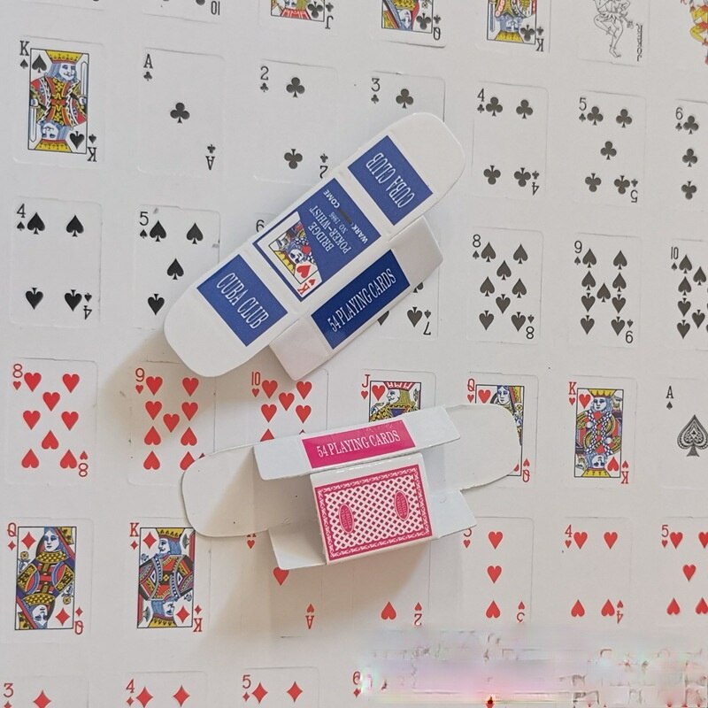 Cute MINI Miniature Games Poker Playing Cards15X11mm Miniature for Dolls Accessory Home Decoration High Quality Uno Card Game