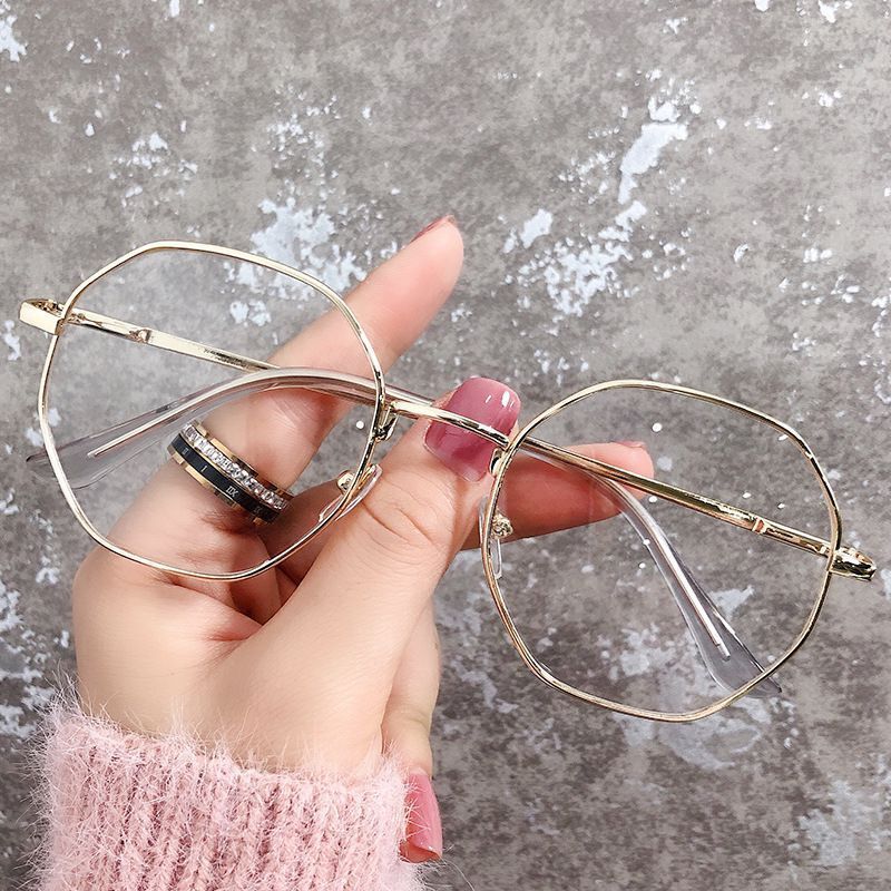 2022 Trends Women Office Anti Blue Light Oversized Computer Glasses Cat Eye Female Blue Blocking Big Size Eyeglasses Alloy Frame